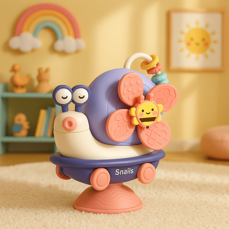 jouet pour bebe escargot violet