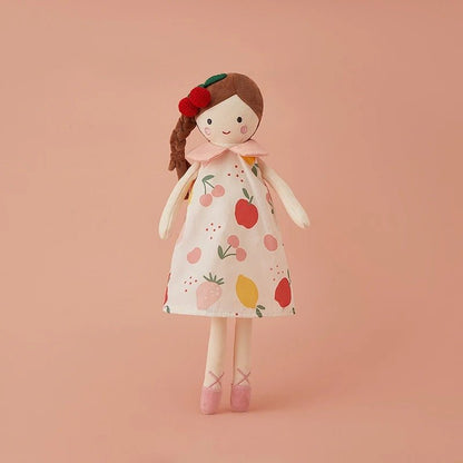 Doudou bébé fille style princesse aux fruits