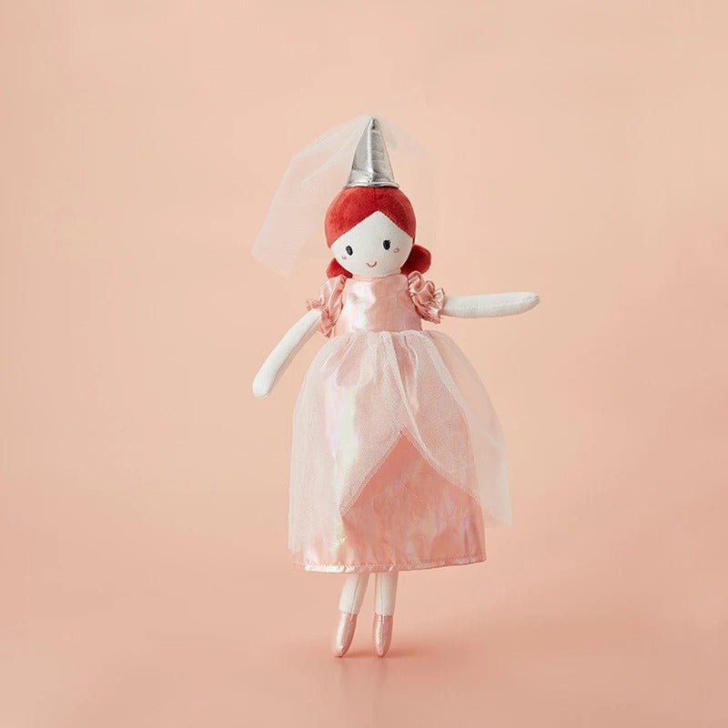 Doudou bébé fille style princesse rouge