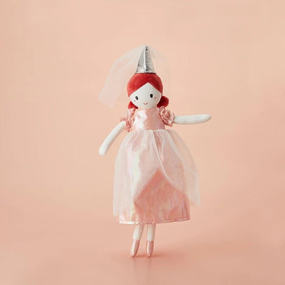 Doudou bébé fille style princesse rouge