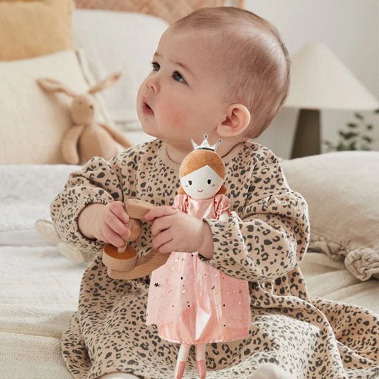 Doudou Bébé Fille | Belle poupée rose