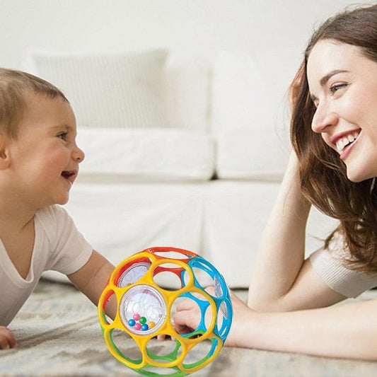 Hochet bébé éducatif en plastique souple multicolore