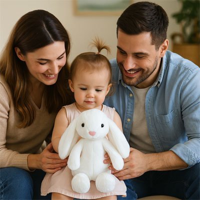 Peluche Lapin Blanc