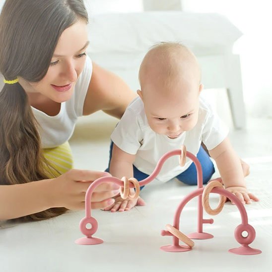 anneau de dentition avec silicone et bois