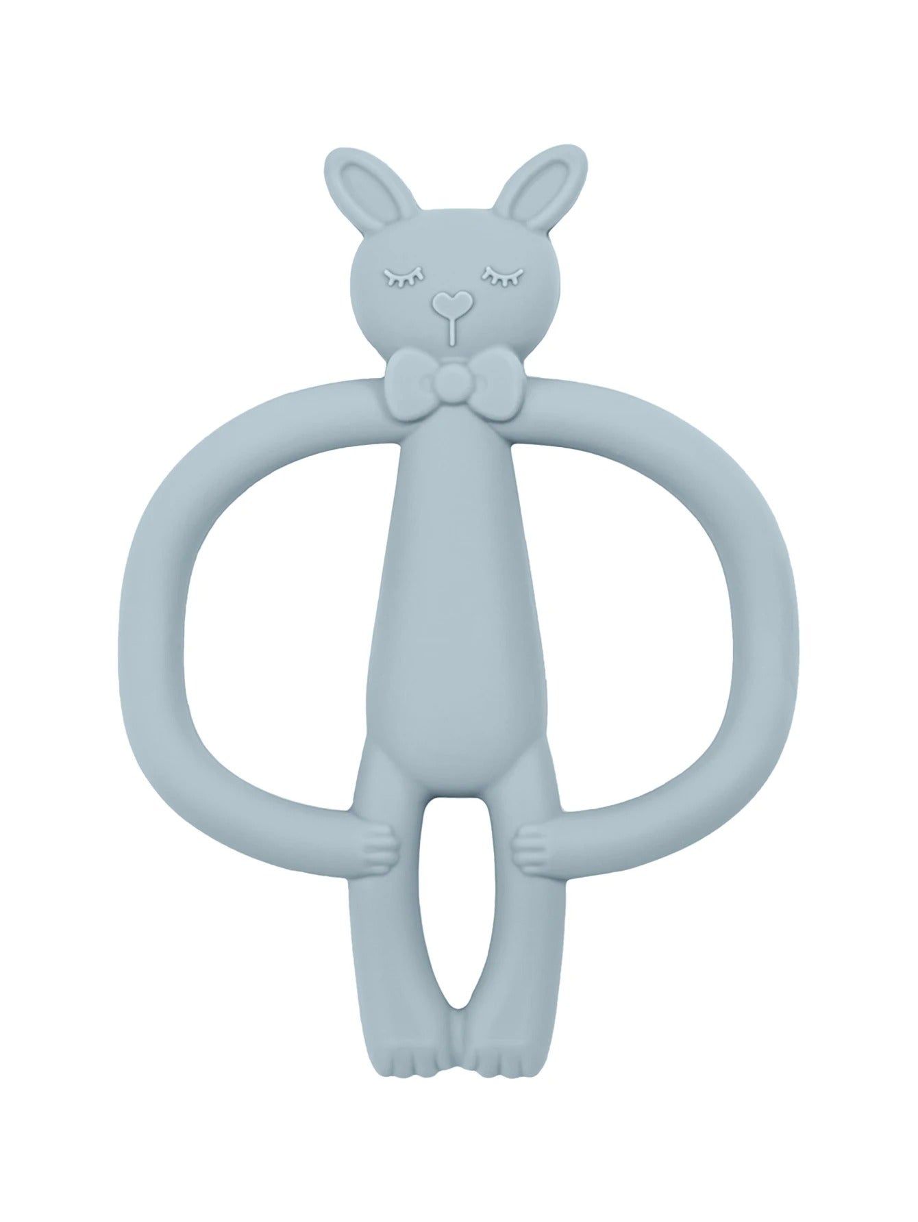 anneau de dentition bébé bleu lapin ergonomique