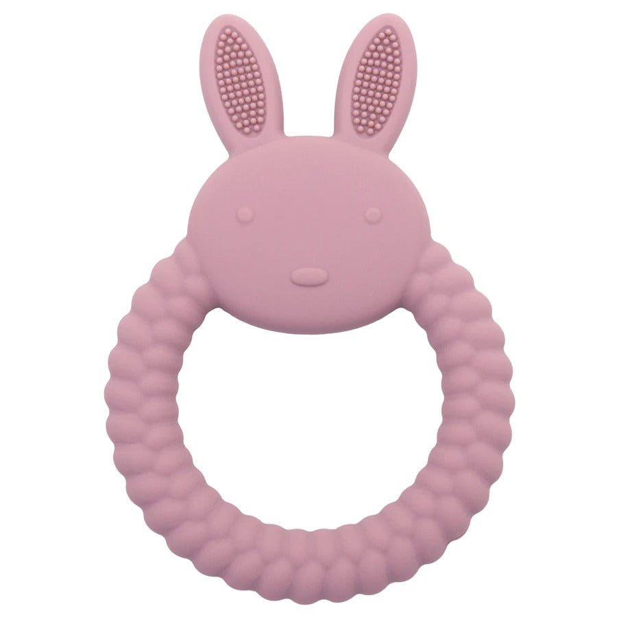 anneau de dentition lapin en silicone doux pour bébé