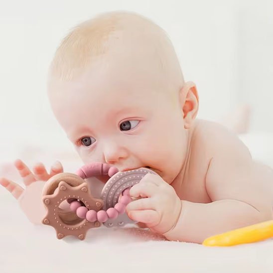anneau dentition couleur naturel pour bébé