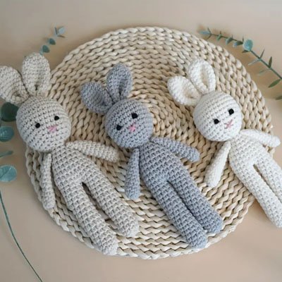 doudou lapin crochet collection bébé