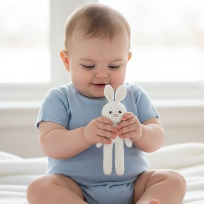 doudou lapin fait main cadeau naissance