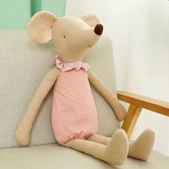 doudou bébé petite souris rose