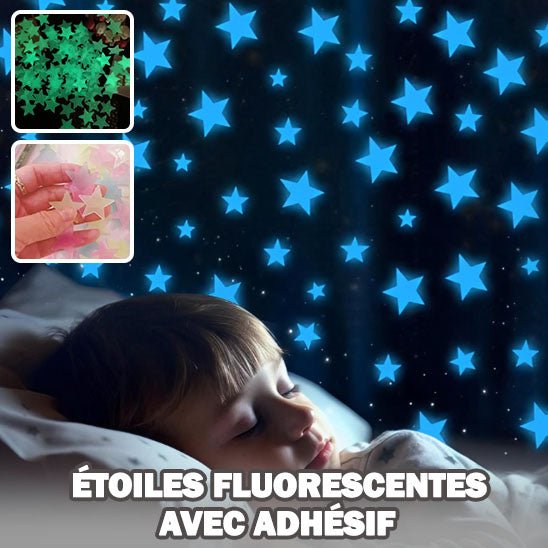 etoiles fluorescentes avec adhésif