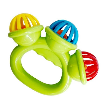 hochet bebe plastique vert