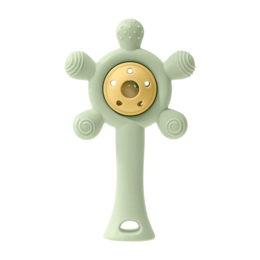 hochet bébé en silicone vert