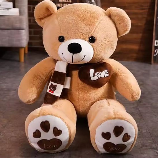 mignon ours en peluche beige