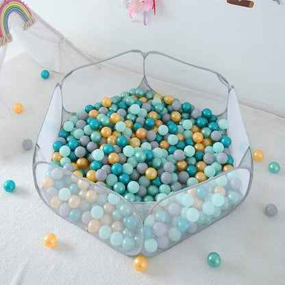 piscine a balles bebe pliable avec boules multicolores