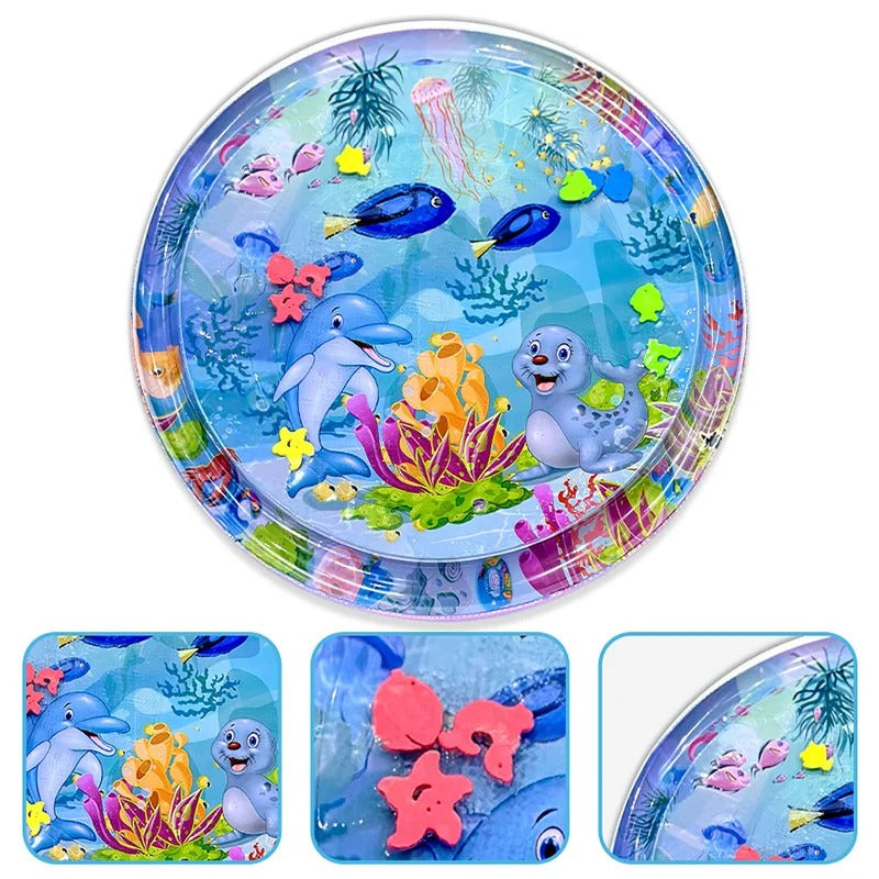 tapis d'eau bébé animaux marins colorée
