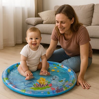 tapis d’eau bébé marins colorés