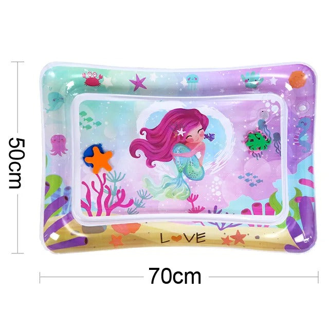 tapis d'eau bébé sirène colorée
