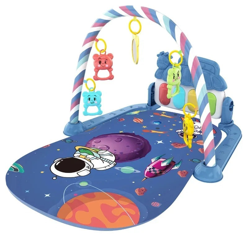 tapis eveil bebe espace avec arches et piano lumineux